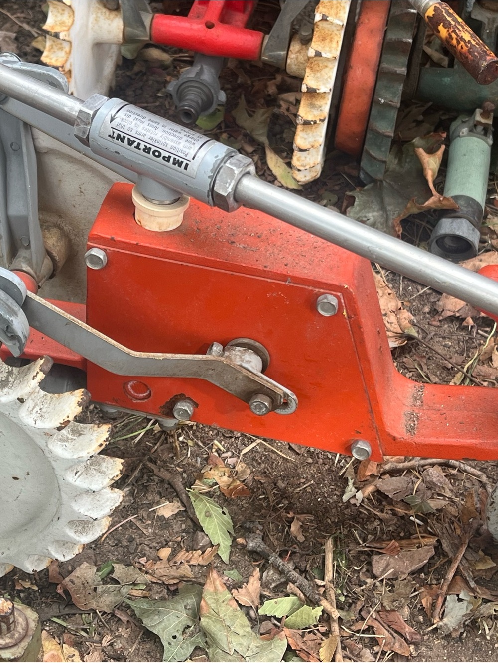 Antique Tractor Sprinkler - Orange Yard Lawn Hose Attachment